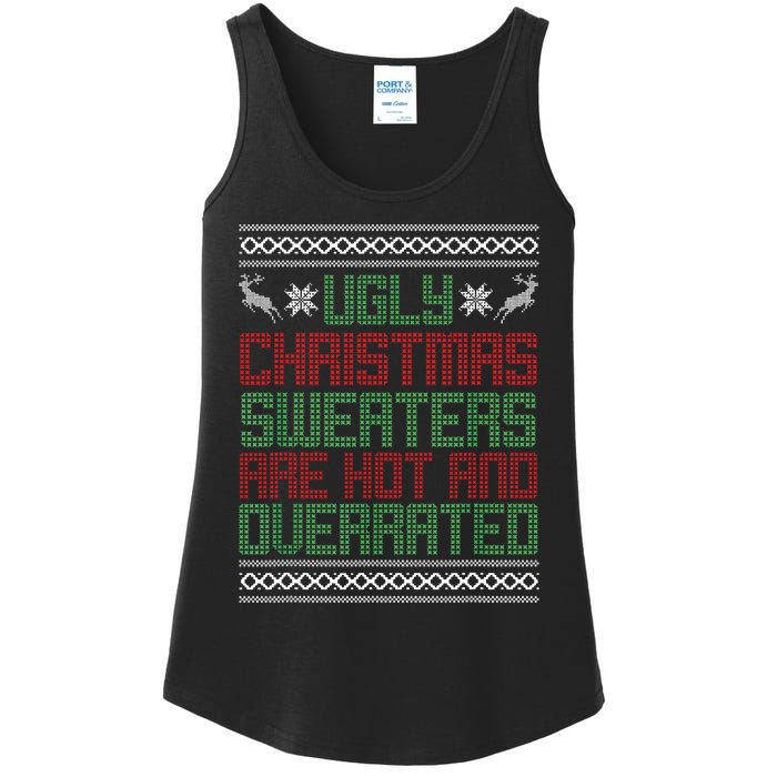 Funny Christmas Shirts For Ugly Sweater Party Ladies Essential Tank