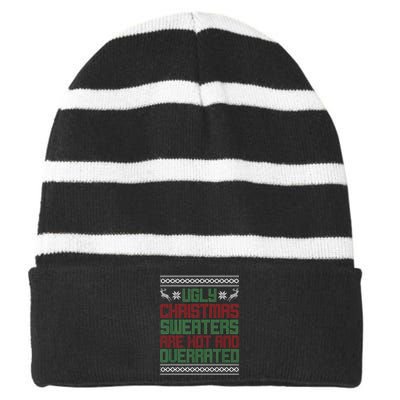 Funny Christmas Shirts For Ugly Sweater Party Striped Beanie with Solid Band