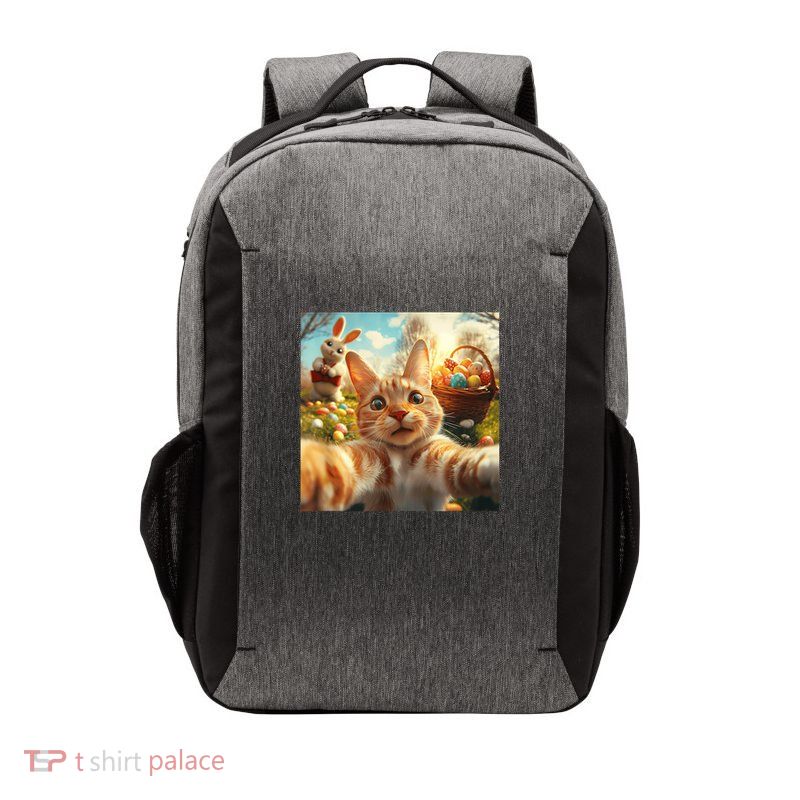 Funny Cat Selfie Easter Vector Backpack