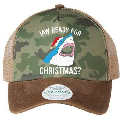 Funny Christmas Shark Meaningful Gift Jaw Ready Santa Gift Legacy Tie Dye Trucker Hat