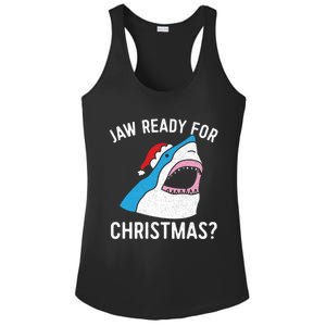 Funny Christmas Shark Meaningful Gift Jaw Ready Santa Gift Ladies PosiCharge Competitor Racerback Tank