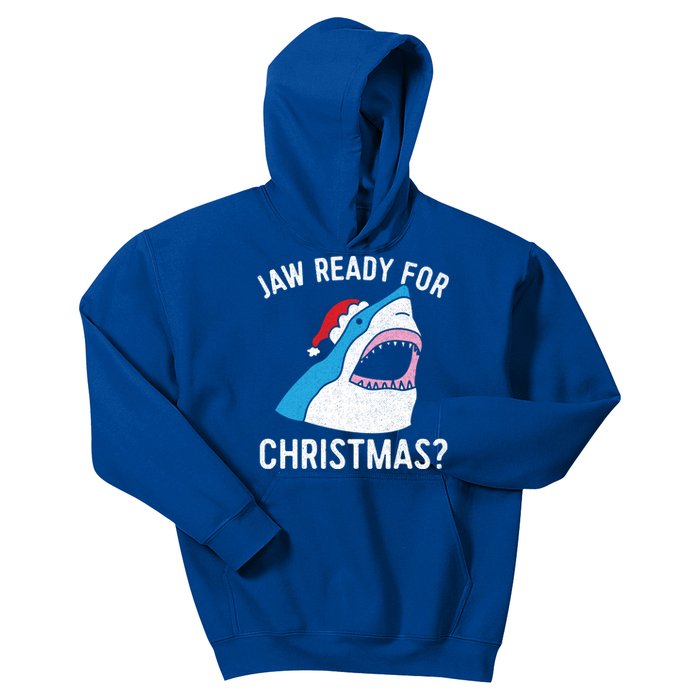 Funny Christmas Shark Meaningful Gift Jaw Ready Santa Gift Kids Hoodie