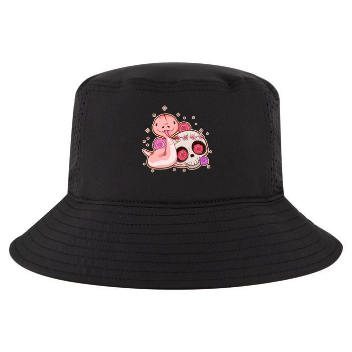 Funny Cute Snake and Flower Skull Cool Comfort Performance Bucket Hat