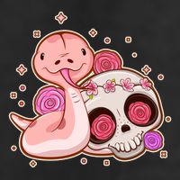 Funny Cute Snake and Flower Skull Cool Comfort Performance Bucket Hat