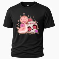 Funny Cute Snake and Flower Skull Cooling Performance Crew T-Shirt