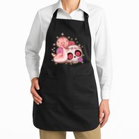 Funny Cute Snake and Flower Skull Apron