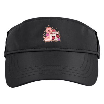 Funny Cute Snake and Flower Skull Adult Drive Performance Visor