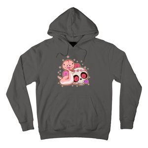 Funny Cute Snake and Flower Skull Hoodie