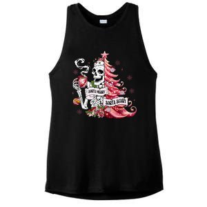 Funny Christmas Sorta Merry Sorta Scary Skeleton Xmas Tree Ladies PosiCharge Tri-Blend Wicking Tank