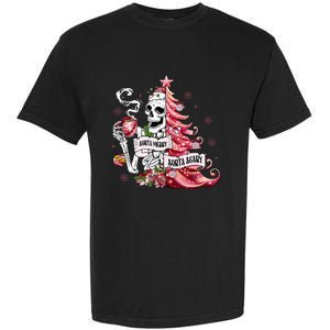 Funny Christmas Sorta Merry Sorta Scary Skeleton Xmas Tree Garment-Dyed Heavyweight T-Shirt