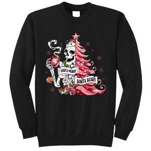 Funny Christmas Sorta Merry Sorta Scary Skeleton Xmas Tree Sweatshirt