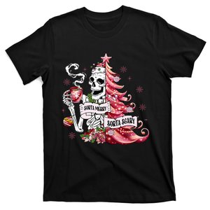 Funny Christmas Sorta Merry Sorta Scary Skeleton Xmas Tree T-Shirt