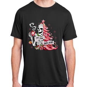 Funny Christmas Sorta Merry Sorta Scary Skeleton Xmas Tree Adult ChromaSoft Performance T-Shirt