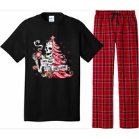 Funny Christmas Sorta Merry Sorta Scary Skeleton Xmas Tree Pajama Set