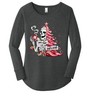 Funny Christmas Sorta Merry Sorta Scary Skeleton Xmas Tree Women's Perfect Tri Tunic Long Sleeve Shirt