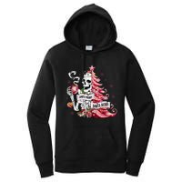 Funny Christmas Sorta Merry Sorta Scary Skeleton Xmas Tree Women's Pullover Hoodie