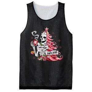 Funny Christmas Sorta Merry Sorta Scary Skeleton Xmas Tree Mesh Reversible Basketball Jersey Tank