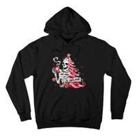 Funny Christmas Sorta Merry Sorta Scary Skeleton Xmas Tree Tall Hoodie