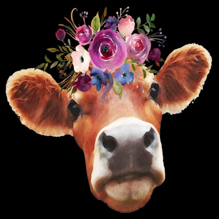 Floral Cow Spring Nature Backpack