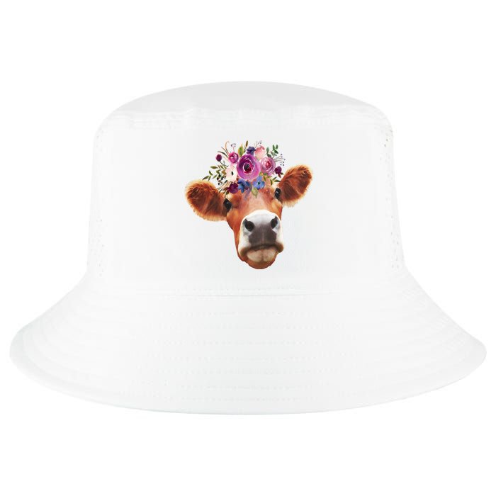 Floral Cow Spring Nature Cool Comfort Performance Bucket Hat