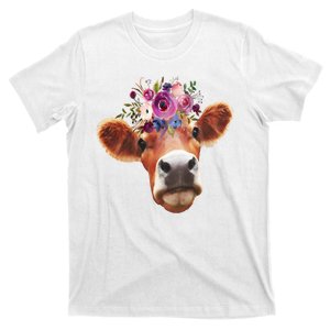 Floral Cow Spring Nature T-Shirt