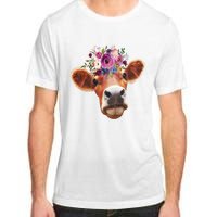 Floral Cow Spring Nature Adult ChromaSoft Performance T-Shirt