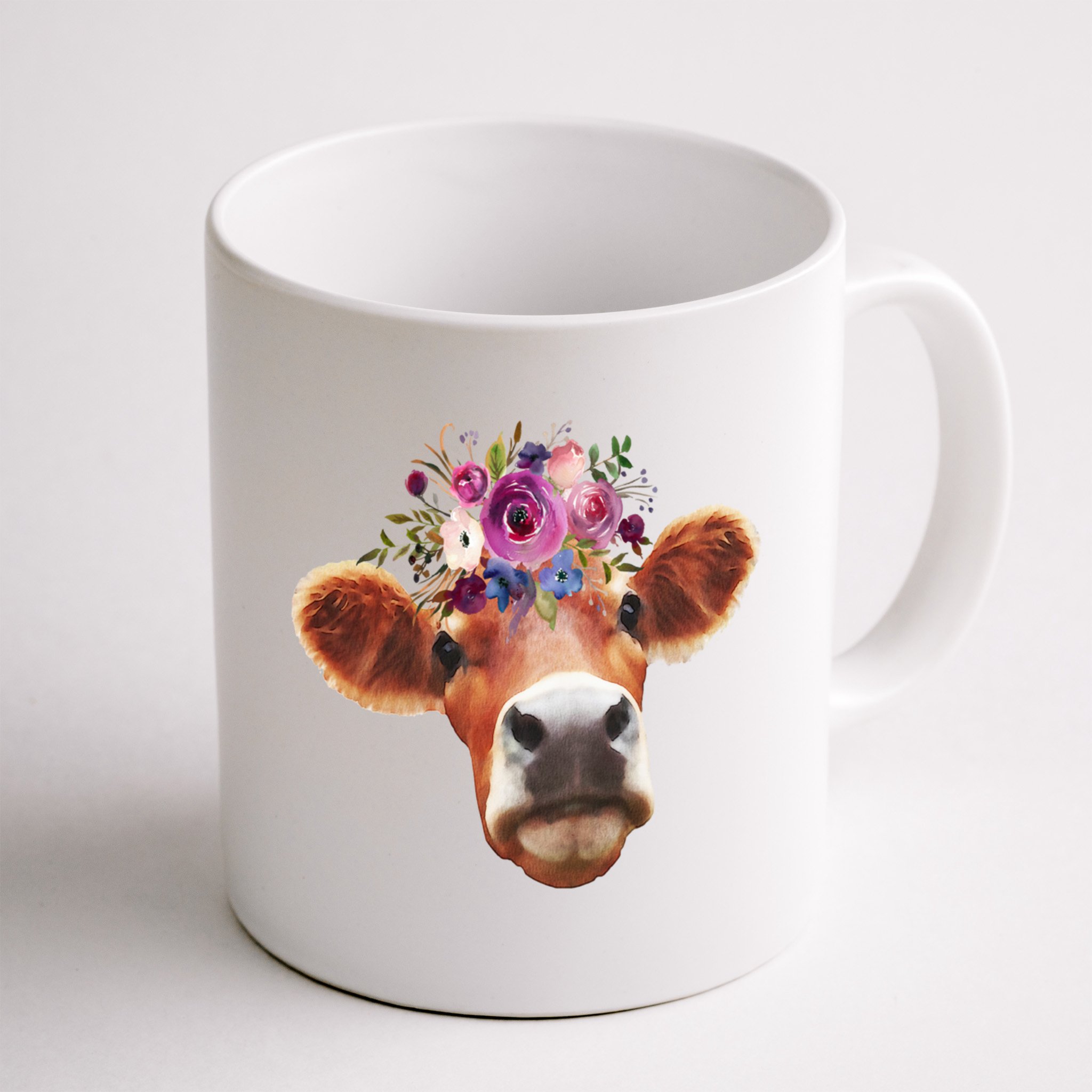 Floral Cow Spring Nature Mug