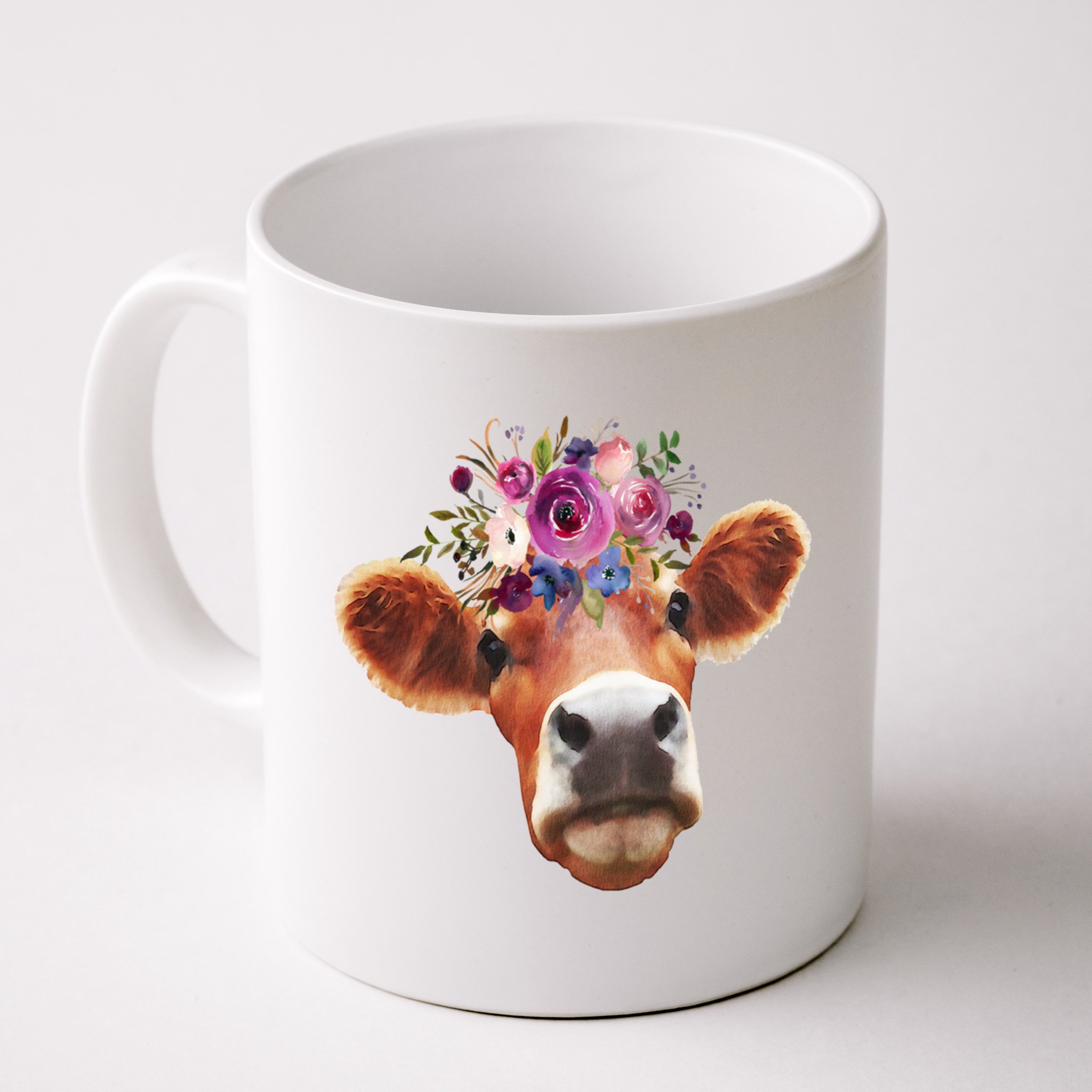 Floral Cow Spring Nature Mug