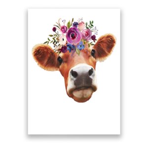 Floral Cow Spring Nature Poster