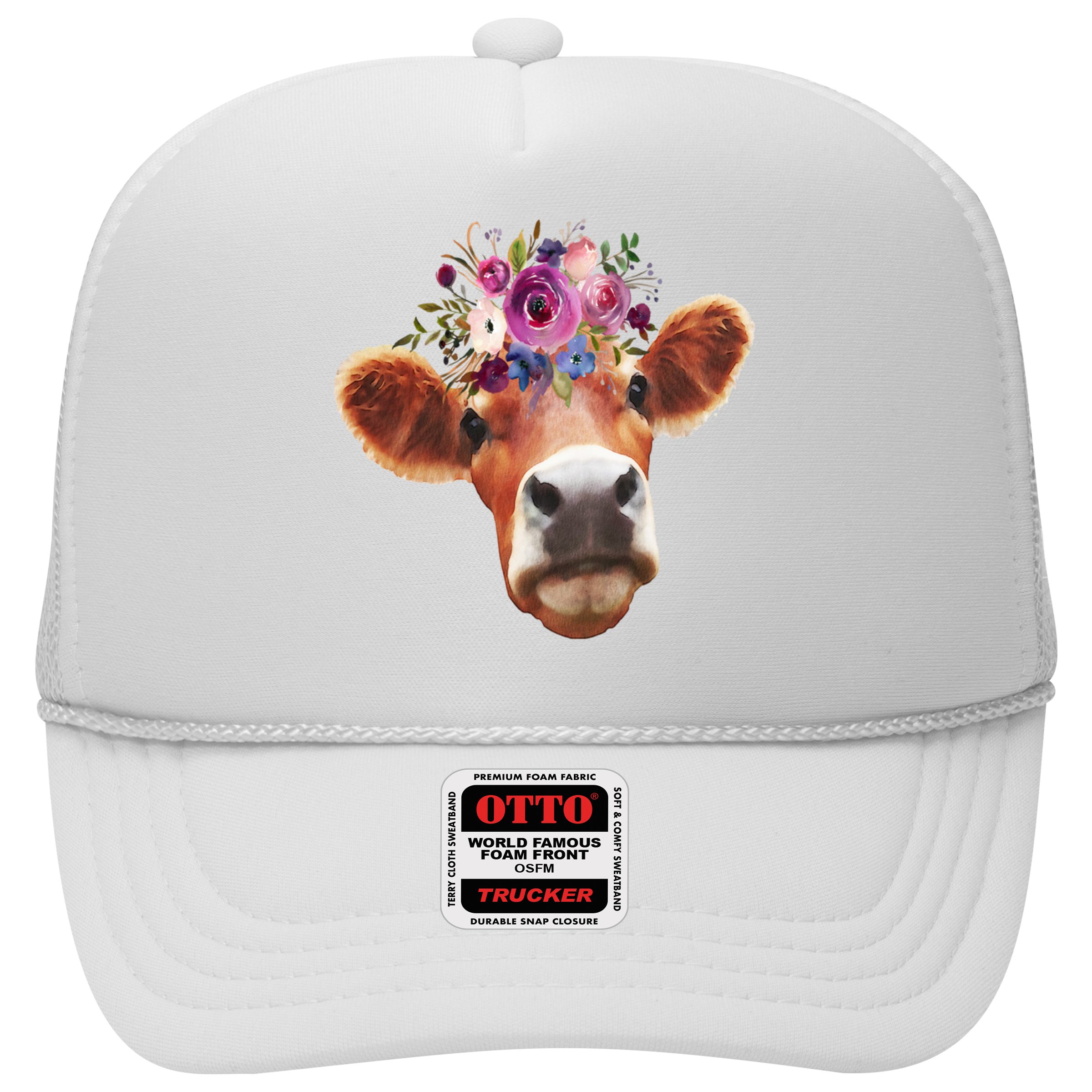 Floral Cow Spring Nature Hat