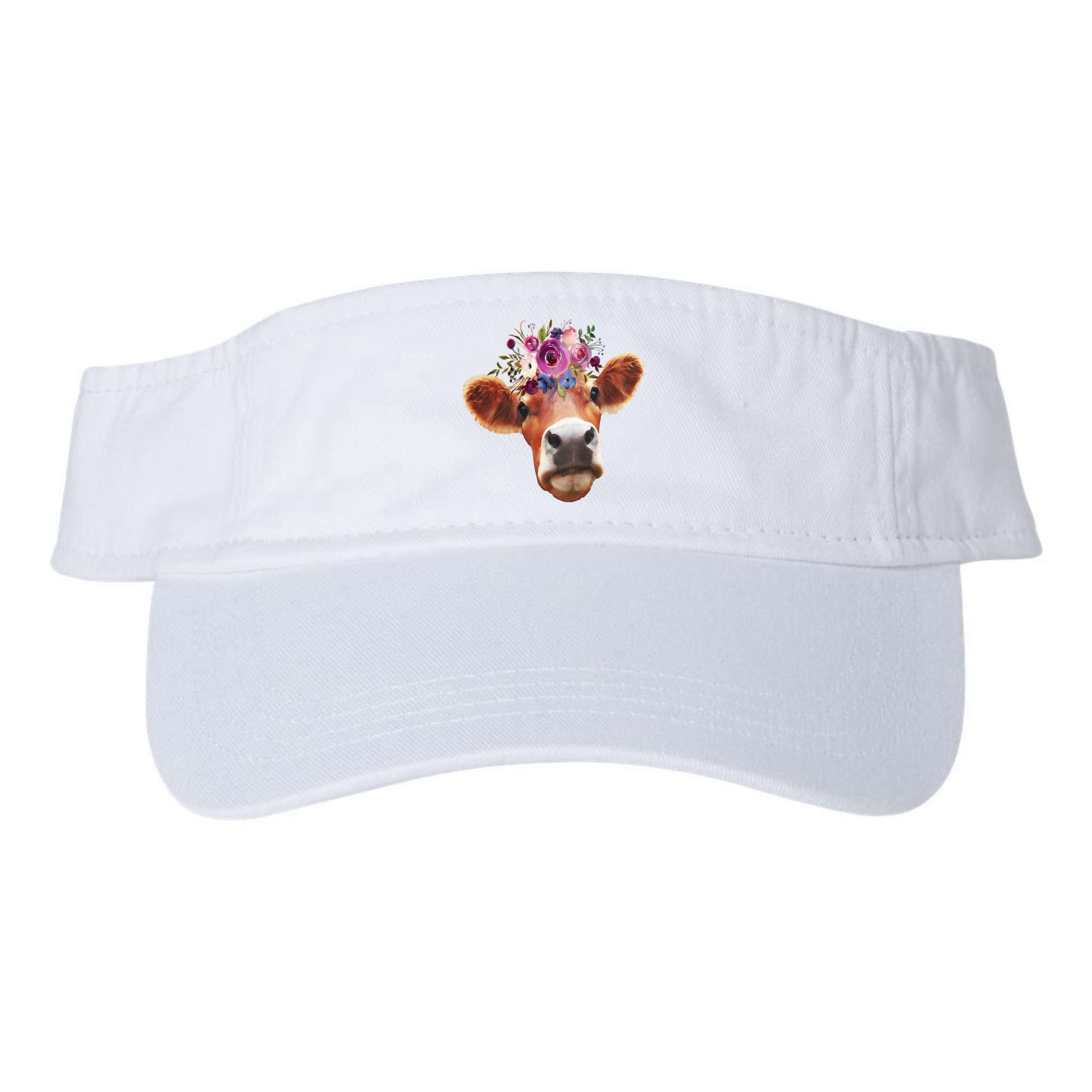 Floral Cow Spring Nature Visor