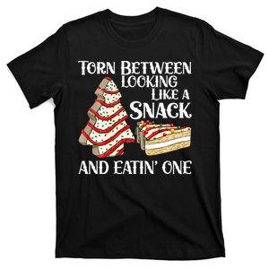 Funny Christmas Tree Cake Torn Between Looking Like A Snack T-Shirt