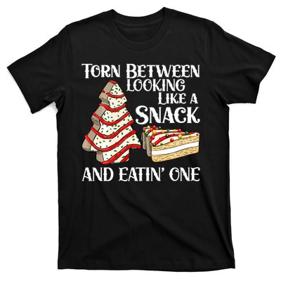 Funny Christmas Tree Cake Torn Between Looking Like A Snack T-Shirt