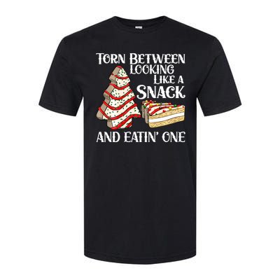 Funny Christmas Tree Cake Torn Between Looking Like A Snack Softstyle CVC T-Shirt