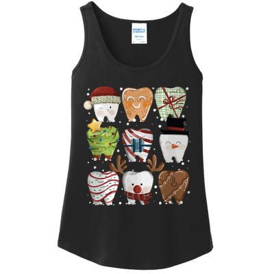 Funny Christmas Teeth Dentist Ladies Essential Tank