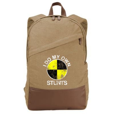 Funny Crash Test Dummy I Do My Own Stunts Cotton Canvas Backpack