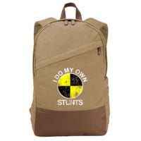 Funny Crash Test Dummy I Do My Own Stunts Cotton Canvas Backpack