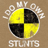 Funny Crash Test Dummy I Do My Own Stunts Cotton Canvas Backpack