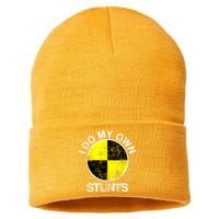 Funny Crash Test Dummy I Do My Own Stunts Sustainable Knit Beanie