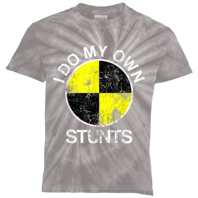 Funny Crash Test Dummy I Do My Own Stunts Kids Tie-Dye T-Shirt