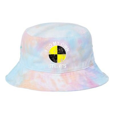 Funny Crash Test Dummy I Do My Own Stunts Tie Dye Newport Bucket Hat