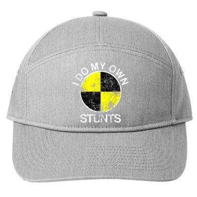 Funny Crash Test Dummy I Do My Own Stunts 7-Panel Snapback Hat