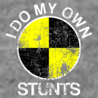 Funny Crash Test Dummy I Do My Own Stunts Tall Hoodie