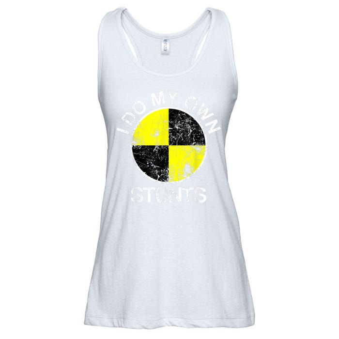 Funny Crash Test Dummy I Do My Own Stunts Ladies Essential Flowy Tank
