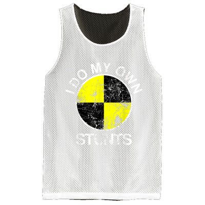 Funny Crash Test Dummy I Do My Own Stunts Mesh Reversible Basketball Jersey Tank