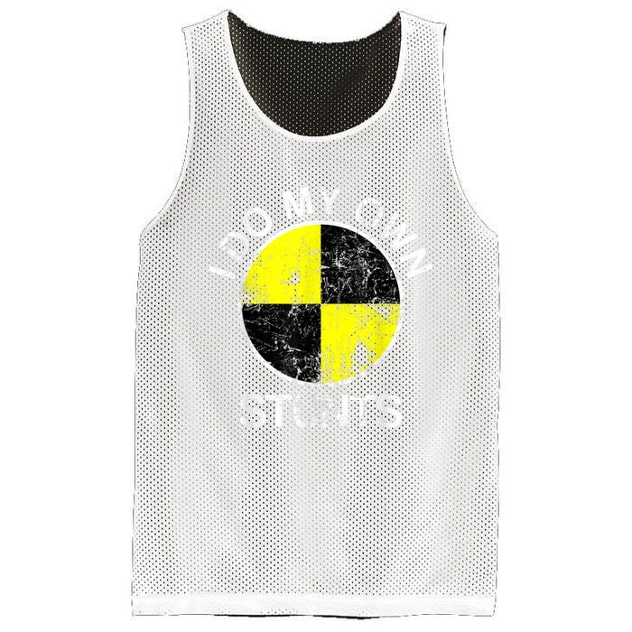 Funny Crash Test Dummy I Do My Own Stunts Mesh Reversible Basketball Jersey Tank