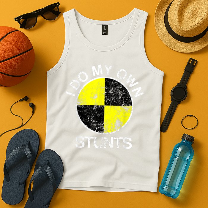Funny Crash Test Dummy I Do My Own Stunts Tank Top