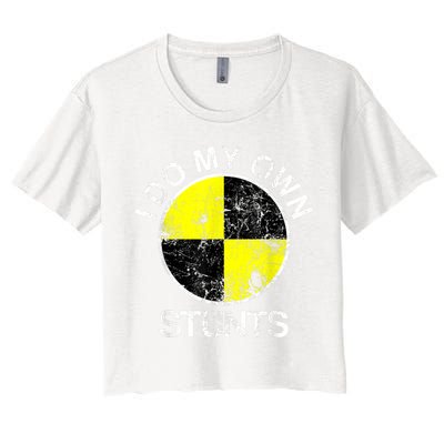 Funny Crash Test Dummy I Do My Own Stunts Crop Top