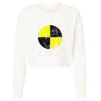 Funny Crash Test Dummy I Do My Own Stunts Cropped Pullover Crew