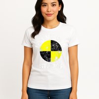 Funny Crash Test Dummy I Do My Own Stunts Womens T-Shirt